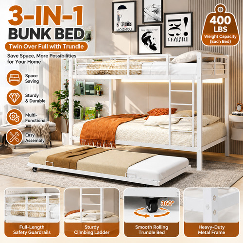 Durable square tube iron bunk - square,